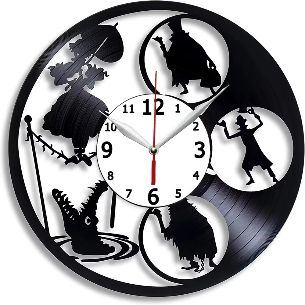 

Настенные виниловые часы с изображением дома с привидениями, 12 дюймов (30 см), изготовленные из виниловой пластины