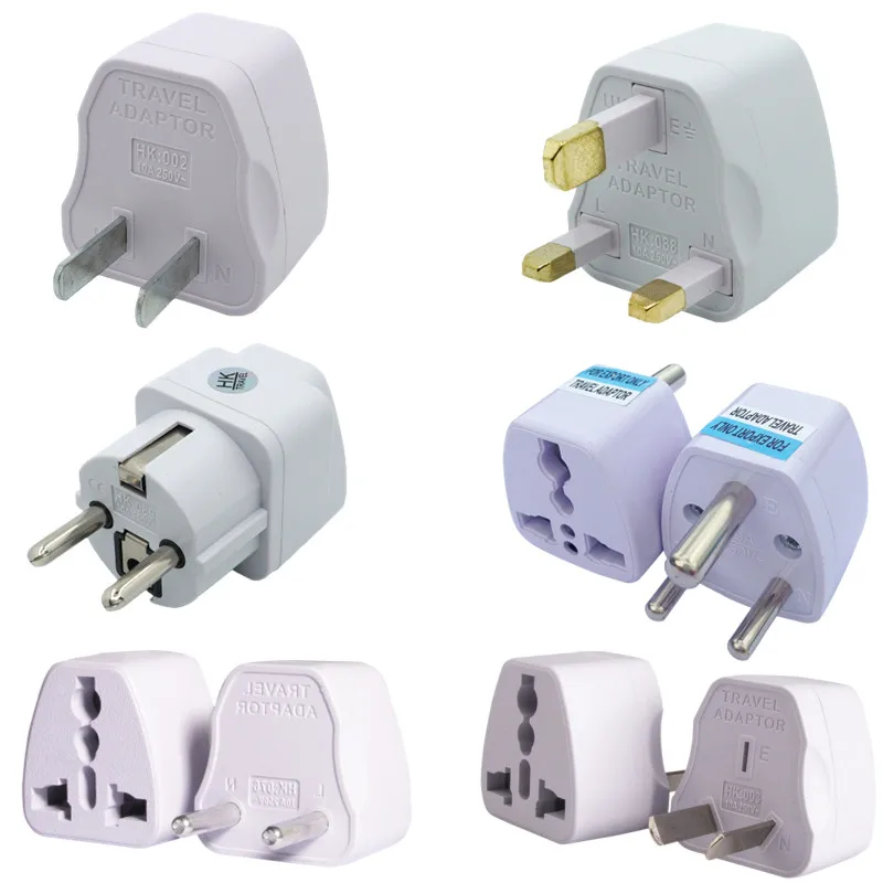 

1PC Universal US UK AU To EU Plug USA To Euro Europe Travel Wall AC Power Charger Outlet Adapter Converter 2 Round Pin Socket