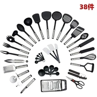best selling kitchen gadgets for gift 38 piece complete nonstick cooking tools stainless steel and nylon kitchen utensils set