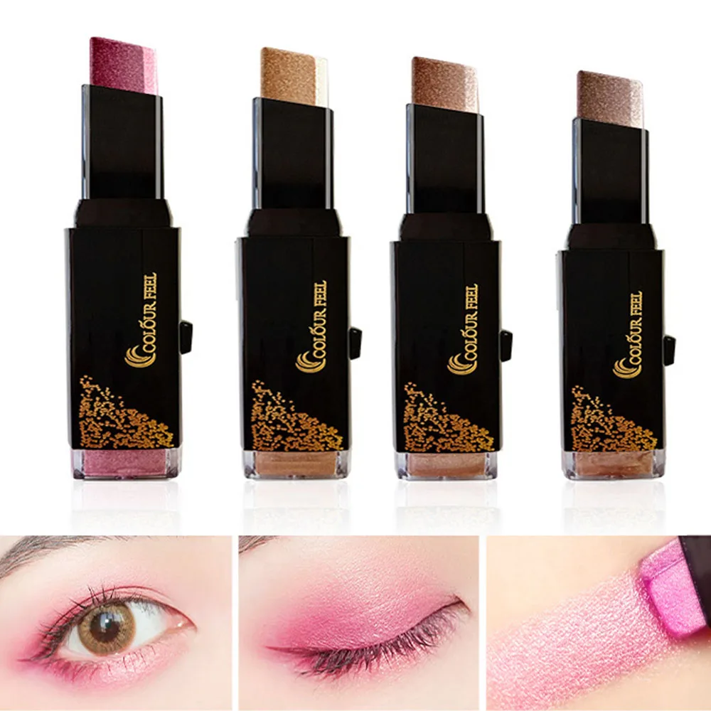 

Sdotter 8 Color Double Color Glitter Eye shadow Stick Matte Eyeshadow Makeup Waterproof Bicolor Shimmer Cosmetics Beauty Makeup