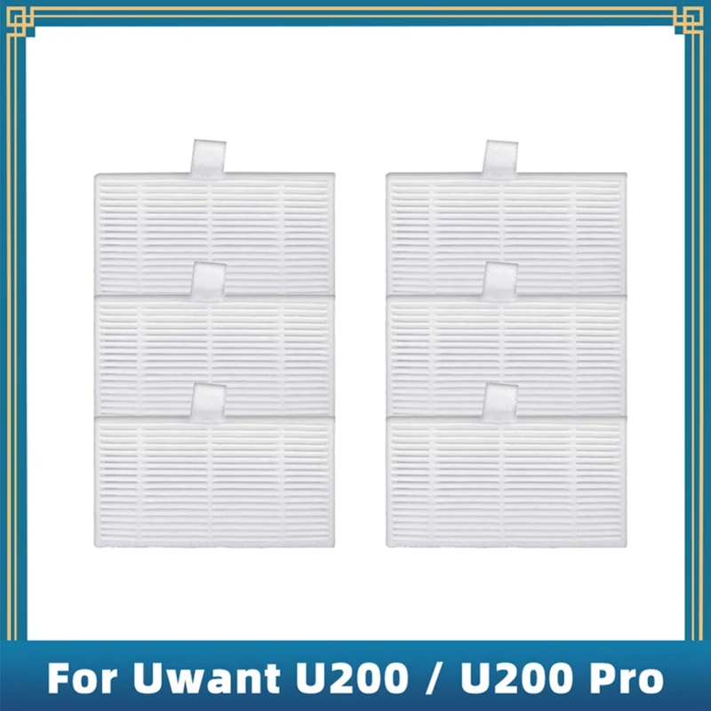 6 шт. запасные части для робота-пылесоса Uwant U200/U200 Pro аксессуары фильтр Hepa