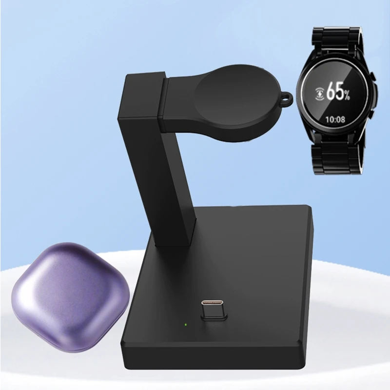 

Compatible with samsung Watch 4 Classic Watch 3 Dockstation Detachable 2-in-1 Headset Smartwatch Magnetic Charger Holder