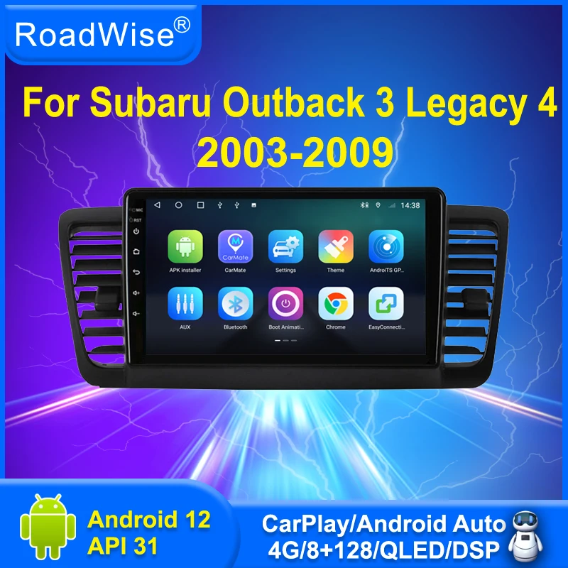 8+256 Android Car Radio For Subaru Outback 3 Legacy 4 2003 - 2009 Multimedia Carplay 4G Wifi Navi GPS DVD 2 Din 2din Autostereo