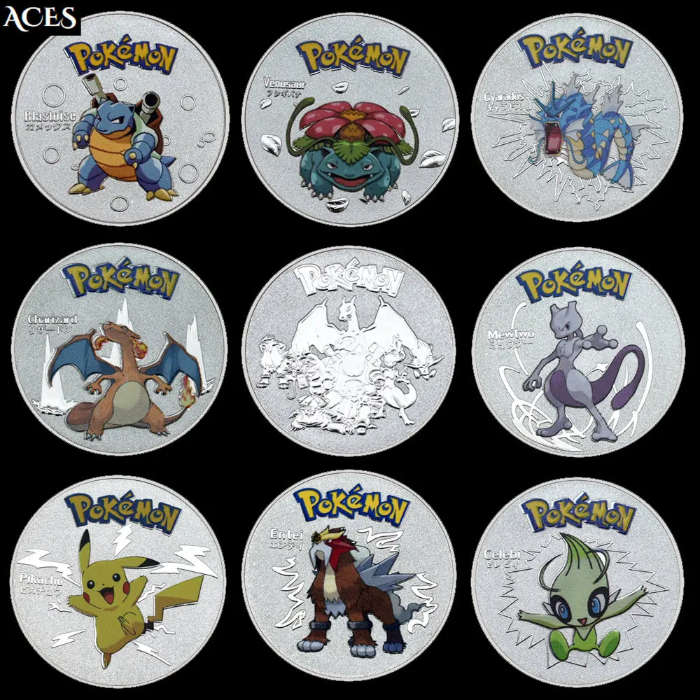 

New Cartoon SILVER Coin Collectibles Classic Anime Commemorative Coin In Capsule Christmas Gifts Bedroom Metal Ornament