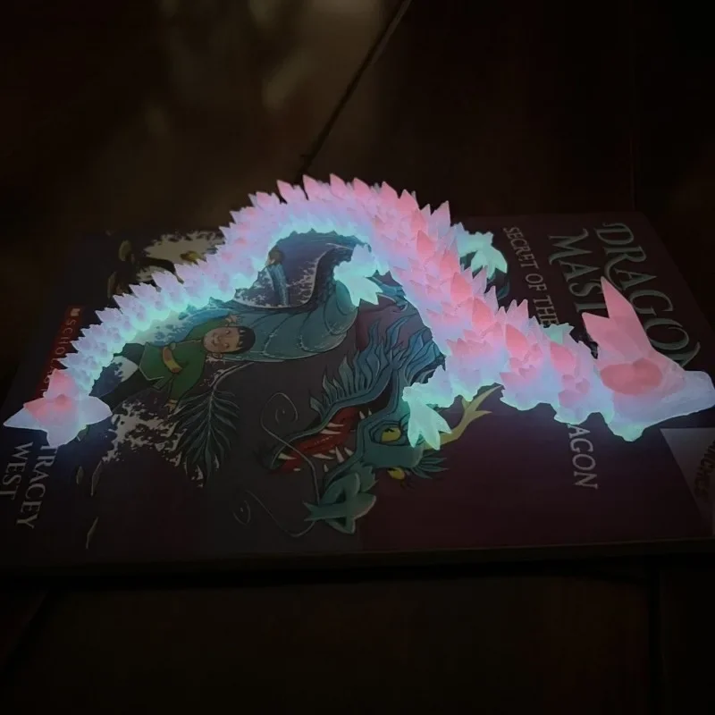 Светящийся в темноте хрустальный дракон 3D-печать имитационная модель китайский