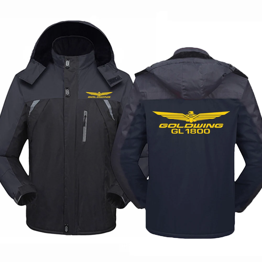 

2022 GOLDWING GL1800 Men Winter Fashion Jackets Thick Warmer Parka Coats Waterproof Mountain Hooded Fleece Windbreaker Coats