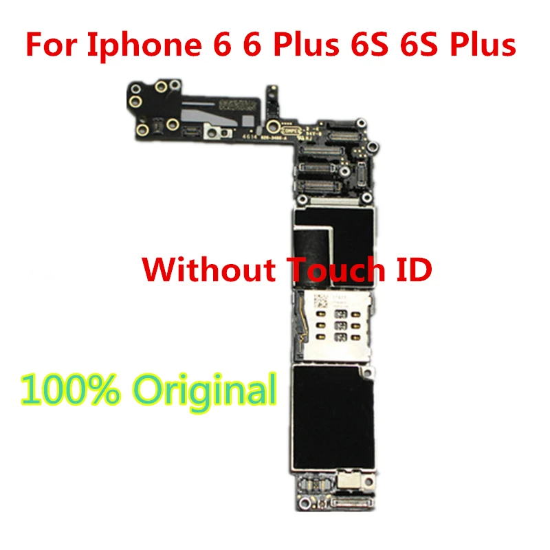 

Full Working Unlocked for iphone 6 6Plus 6S 6S Plus Motherboard without Touch ID Function Logic Boards with System