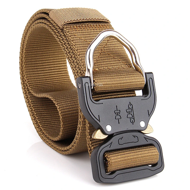

125cm Airsoft Waist Belt Durable Hunting Hiking Nylon Belts Quick Release Military Tactical Wargame Airsoft Combat Waistband