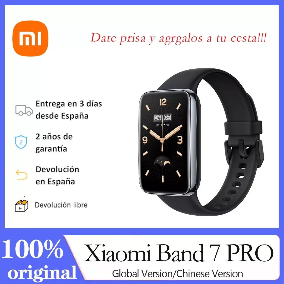 

NEW2023 New Mi Band 7 Pro with GPS Smart Band 1.64" Screen Blood Oxygen Fitness Tracker 5ATM Waterproof Mi Band 7 Pro