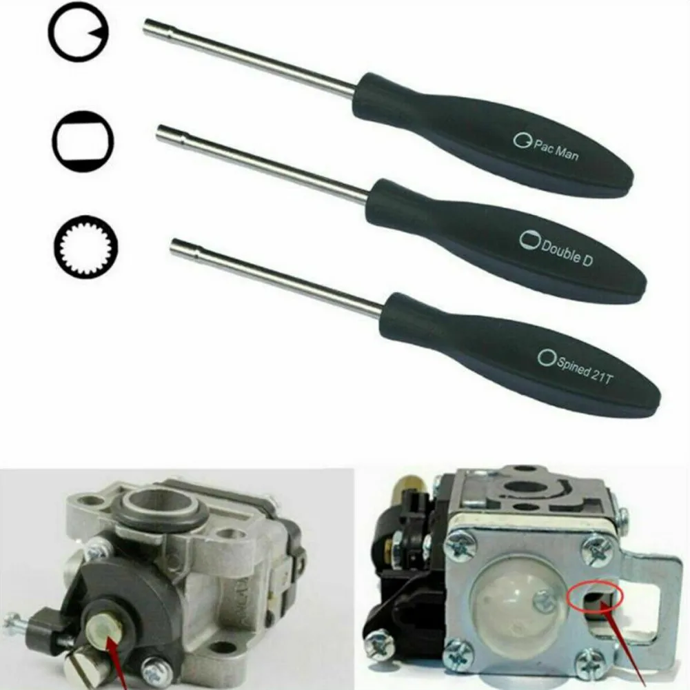 

Accessories Screwdriver 3pcs Adjustment Carburetor Chainsaw Tool Double D For Husqvarna For Poulan Metal Pac Man