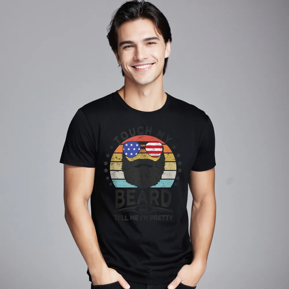 Printing Mens American F ag Sung Short Sleeve Christmas Tops &amp Tees Hip Hop Crew Neck Cotton Fabric Tee-Shirt Man T-Shirt