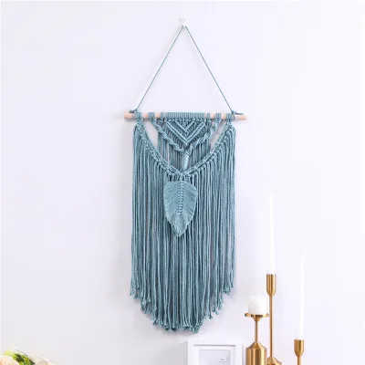 

Nordic Tapestry Room Decor Handwoven Home Decoration Color Leaf Tapestry Wind Chimes Wall Decoration Home Stay Moroccan Style