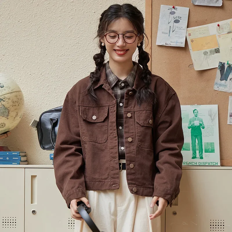 Женская осенняя одежда 2024 новые товары литературная и универсальная тонкая