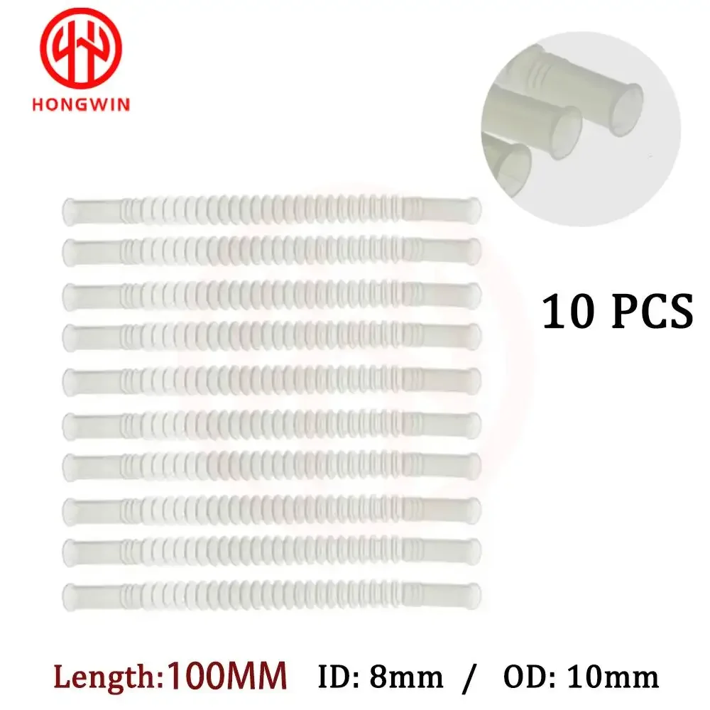

10 шт. бренд 80 100 150 200 250 300 мм ID:8 OD:10 нейлоновая Трубка топливная линия сильфоны гофрированная труба для топливного насоса пластиковая Универсальная