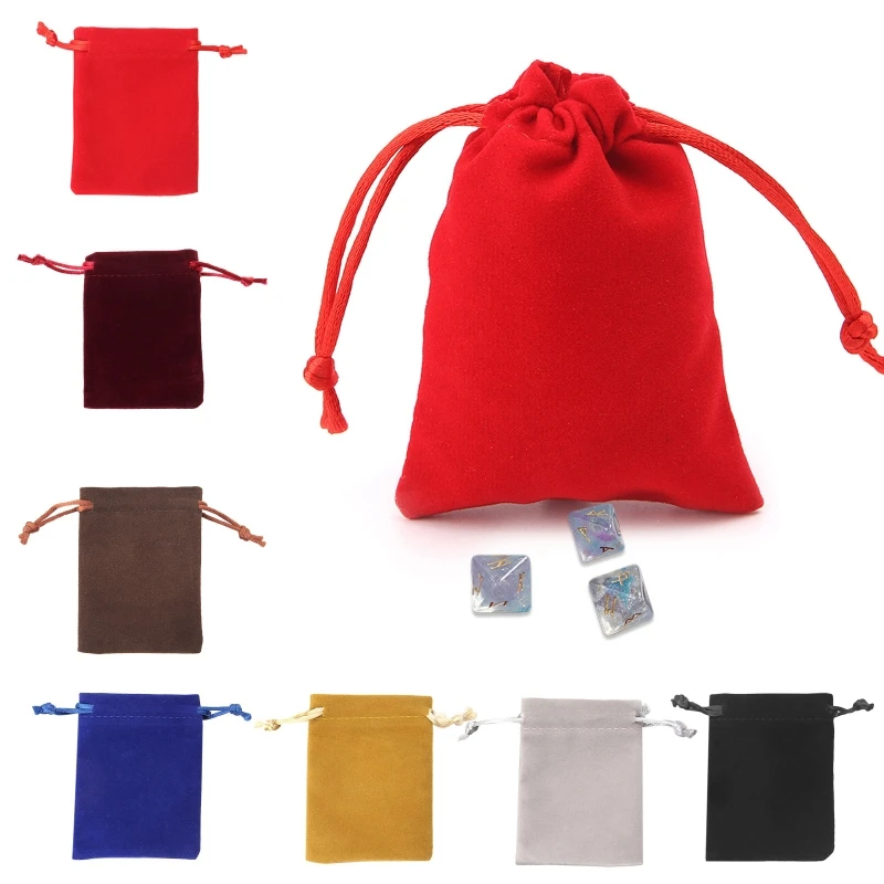 

Premium Velvet Dice Bags Transfer Card Deck Toy Jewelry Storage Bag Mini Drawstring Board Game Pack