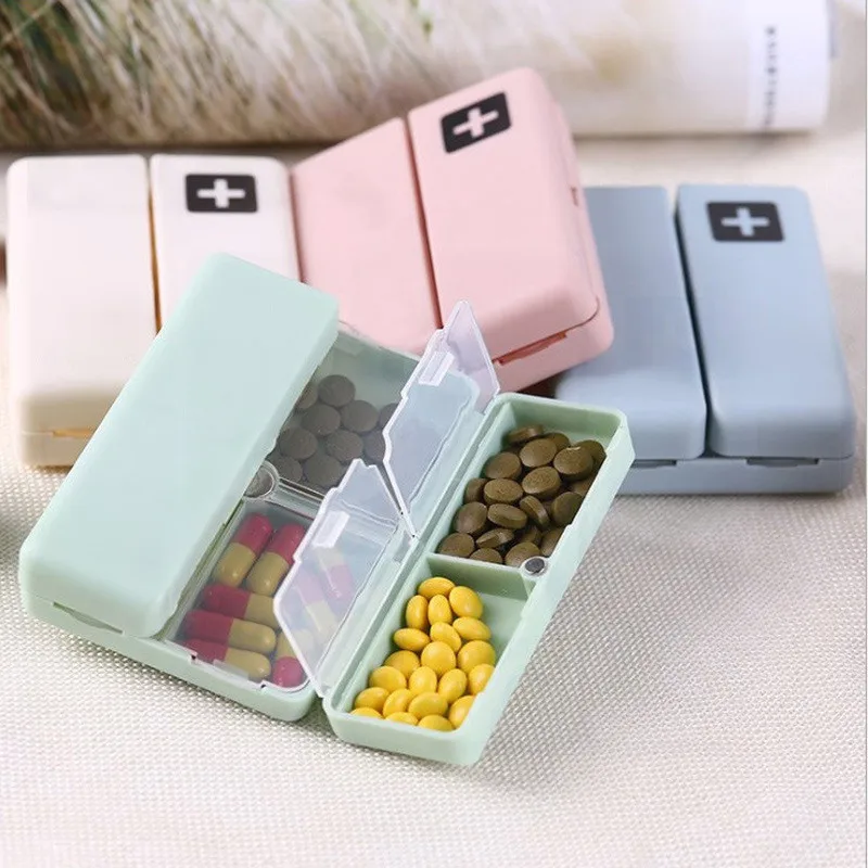 

Portable Creative Folding Small Medicine Box Subpackage Medicine Box 7 Days A Week Mini Sealed Large Capacity Medicine Box