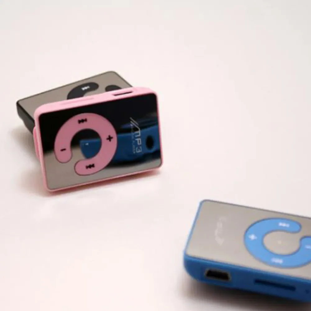 

Portable TF Card Music Digital C Button Mini Waterproof Clip Mirror MP3 Player