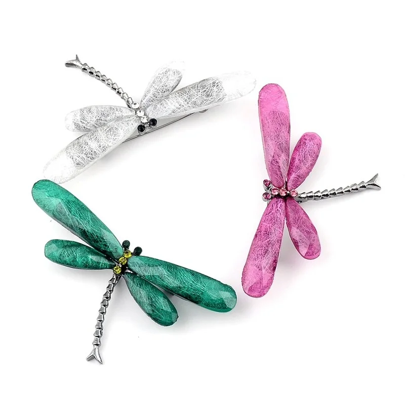 

Luxury Acrylic Crystal Dragonfly Brooch for Women Retro Insect Animal Brooch
