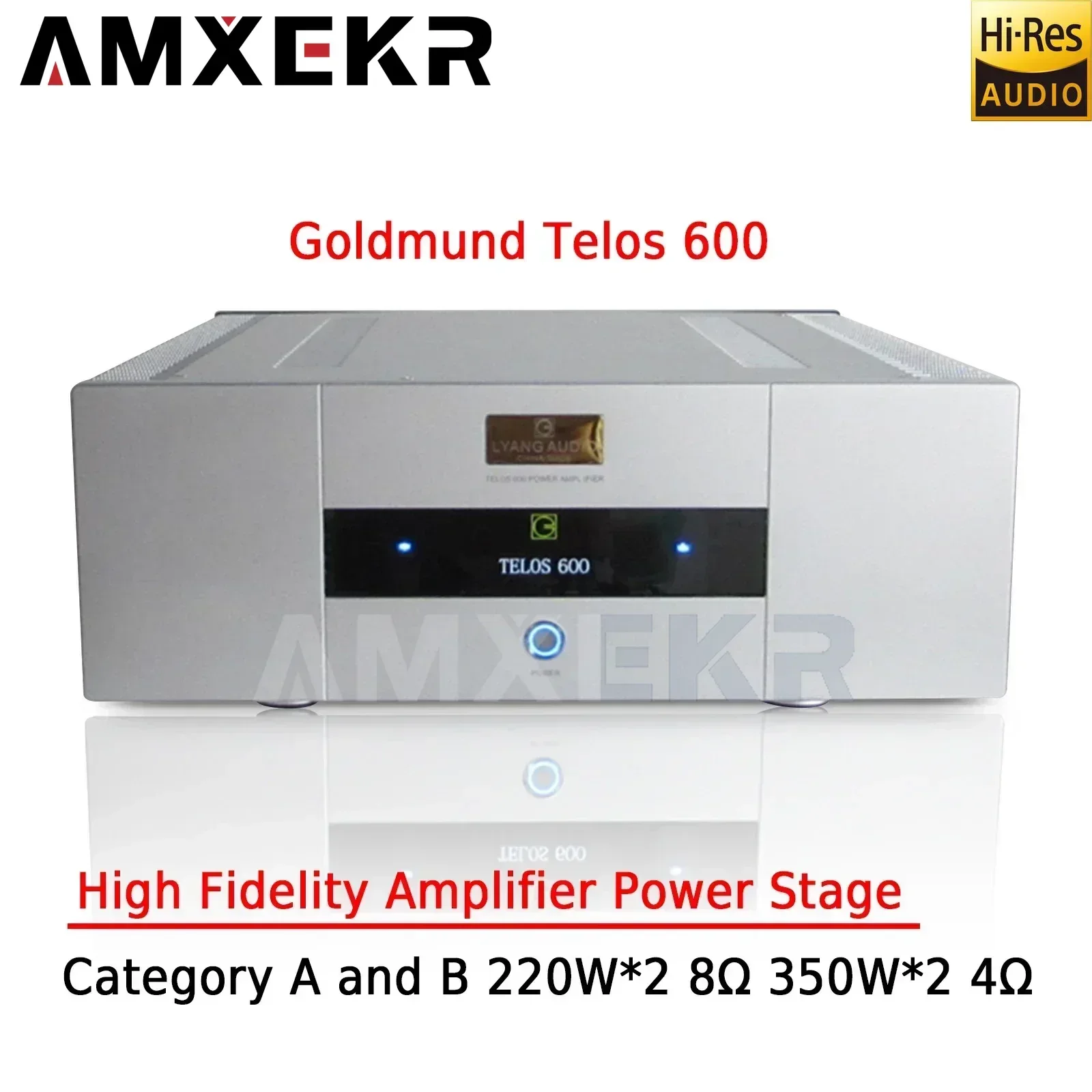 AMXEKR Goldmund Telos 600 Усилитель мощности Pure Fever Hi-Fi 350 Вт * 2 Высококачественный усилитель