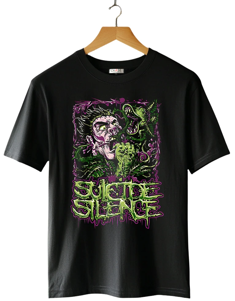 Футболка LE BandT-Suicide S-Slience толстовка в стиле панк одежда хип-хоп винтажная уличная