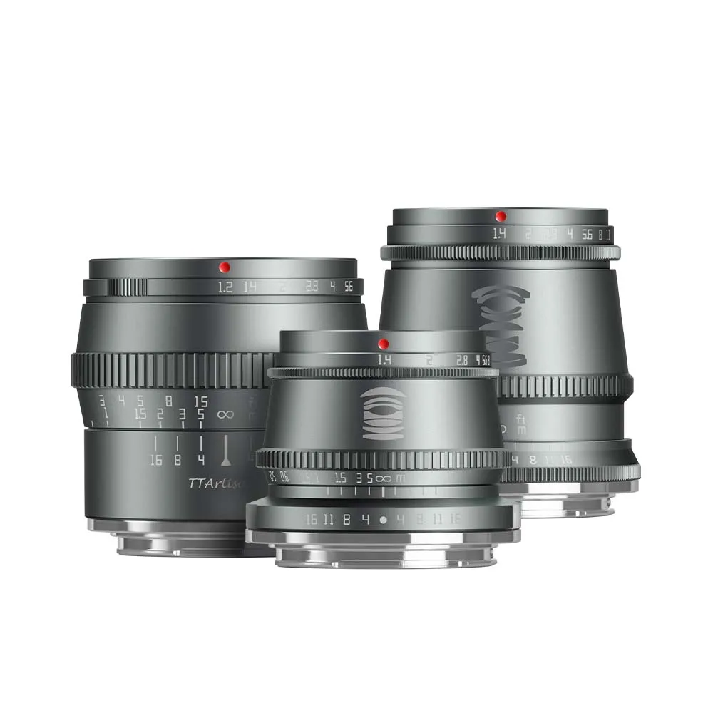 TTArtisan новый цвет 50 мм F1.2 17 35 F1.4 фотообъектив для камеры FUJI X SONY E Canon EOS M Olympus Panasonic M4/3