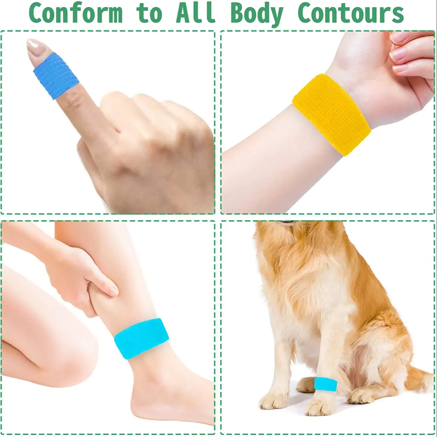 24 шт. эластичные бинты спортивная лента эластопласт спортивные резинки для