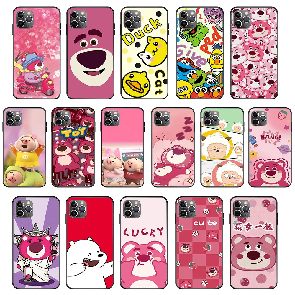 

KK-64 Strawberry Bear Silicone Case For VIVO T1 Y19 Y5S Y20 Y20i Y20S Y11S Y12S Y30 Y50 Y51 Y31 Y51A Y21 Y21S