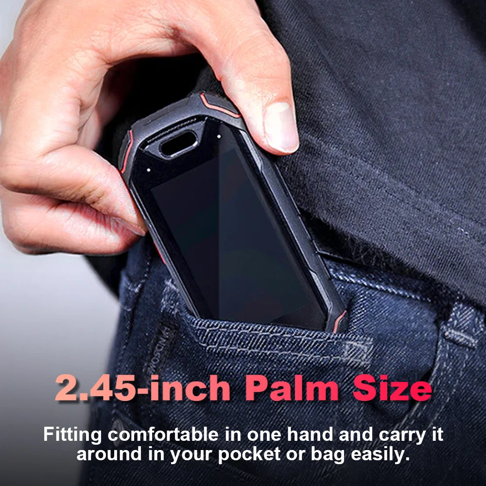 Unihertz Atom Running Mini Phone Android Rugged Smartphone 2.45 Inch Unlocked Cellphone 2000mah 360H Standby Time