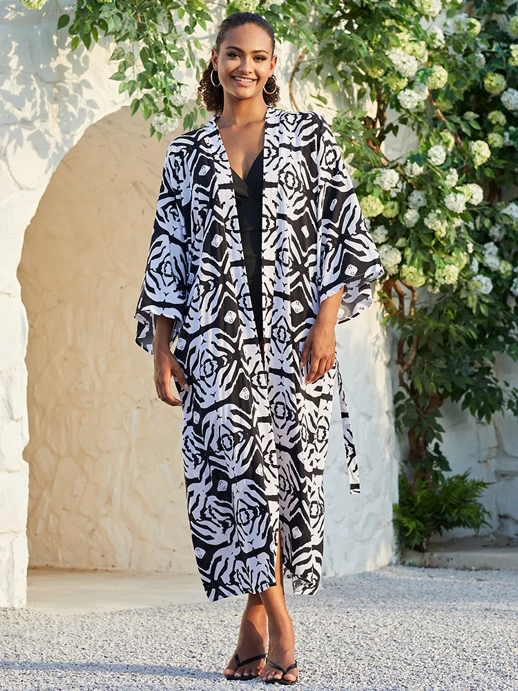 Женское платье с длинным рукавом повседневное свободное принтом модель N1340 2023 |