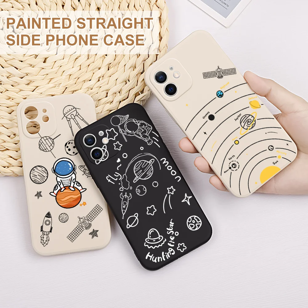 

Planet Astronaut Pattern Phone Case For Huawei Y9 Y7 Prime Y6 Pro Soft Silicone Cover For Huawei Y6S Y9S Y7A Y6P Y5 Prime Case