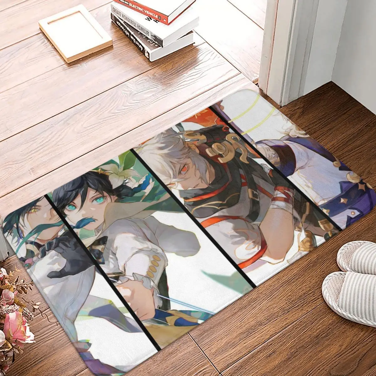 

genshin Bathroom Mat Venti Xiao Kazuha Albedo Doormat Living Room Carpet Balcony Rug Home Decoration