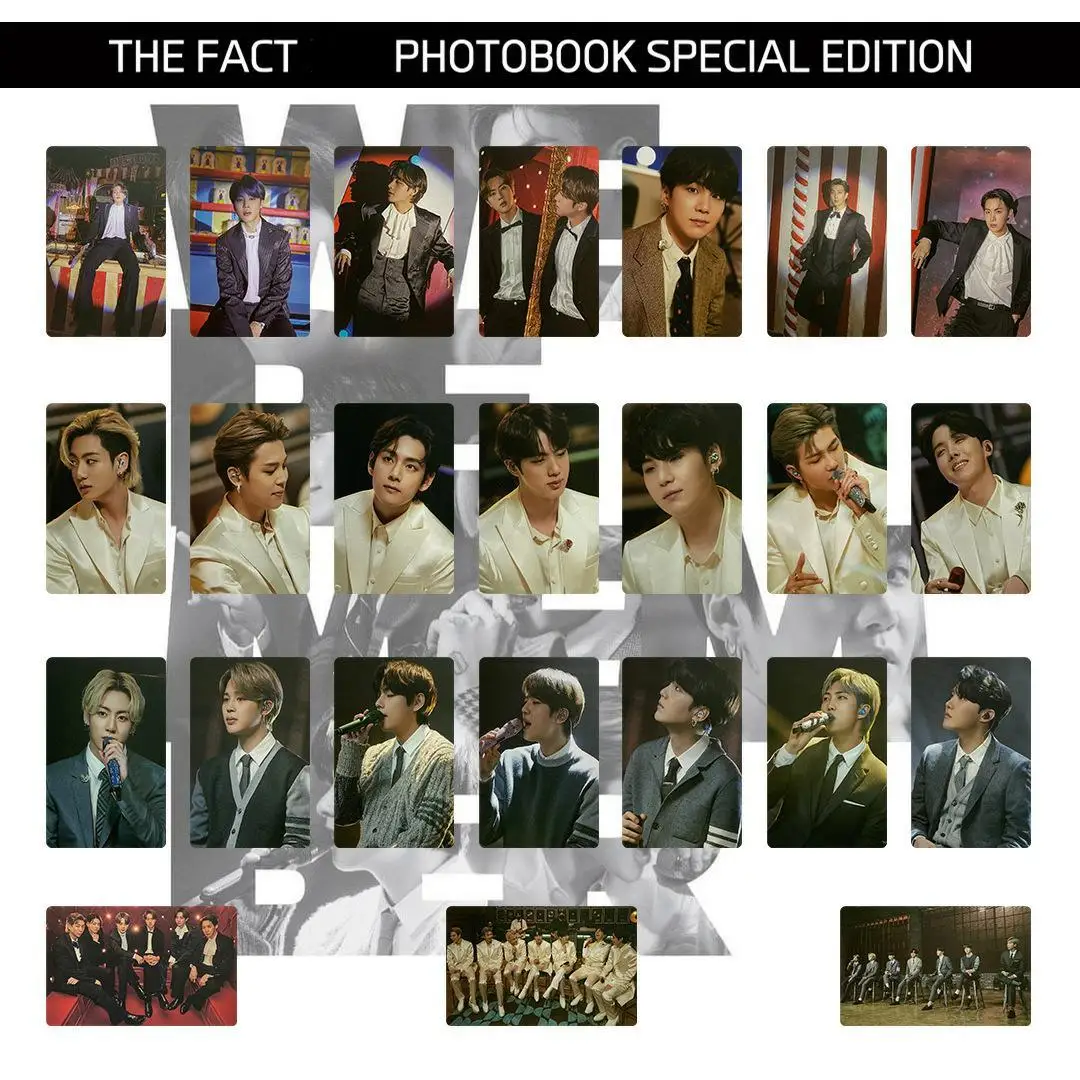 

KPOP bangtan boys 2022 The Fact We Remember Photobook Special Edition Collectible Cards High Quality LOMO Photo Cards Gifts V RM