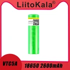 Перезаряжаемая литий-ионная батарея liitokala 3,7 V 2600mAh VTC5A 18650 Akku US18650VTC5A 35A, игрушечный фонарик