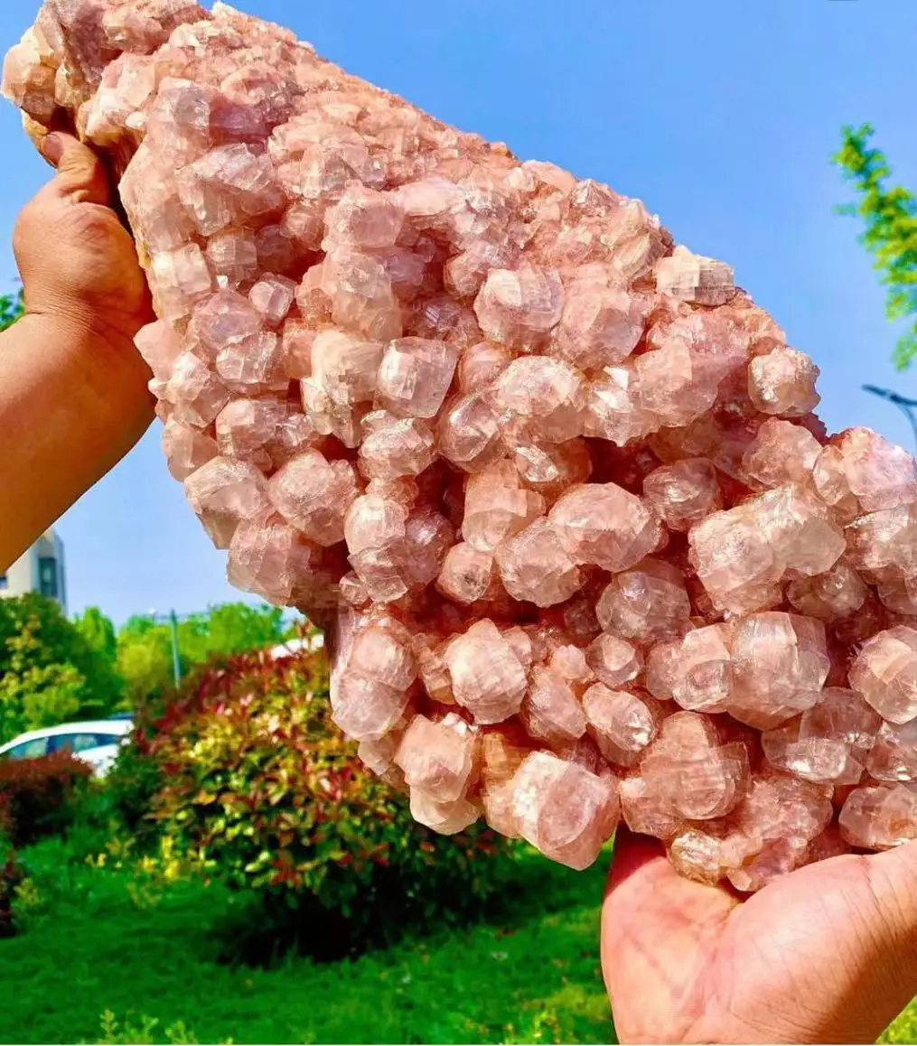 

Natural Red Calcite Crystal Cluster Healing Specimen Home Decoration 1 Piece