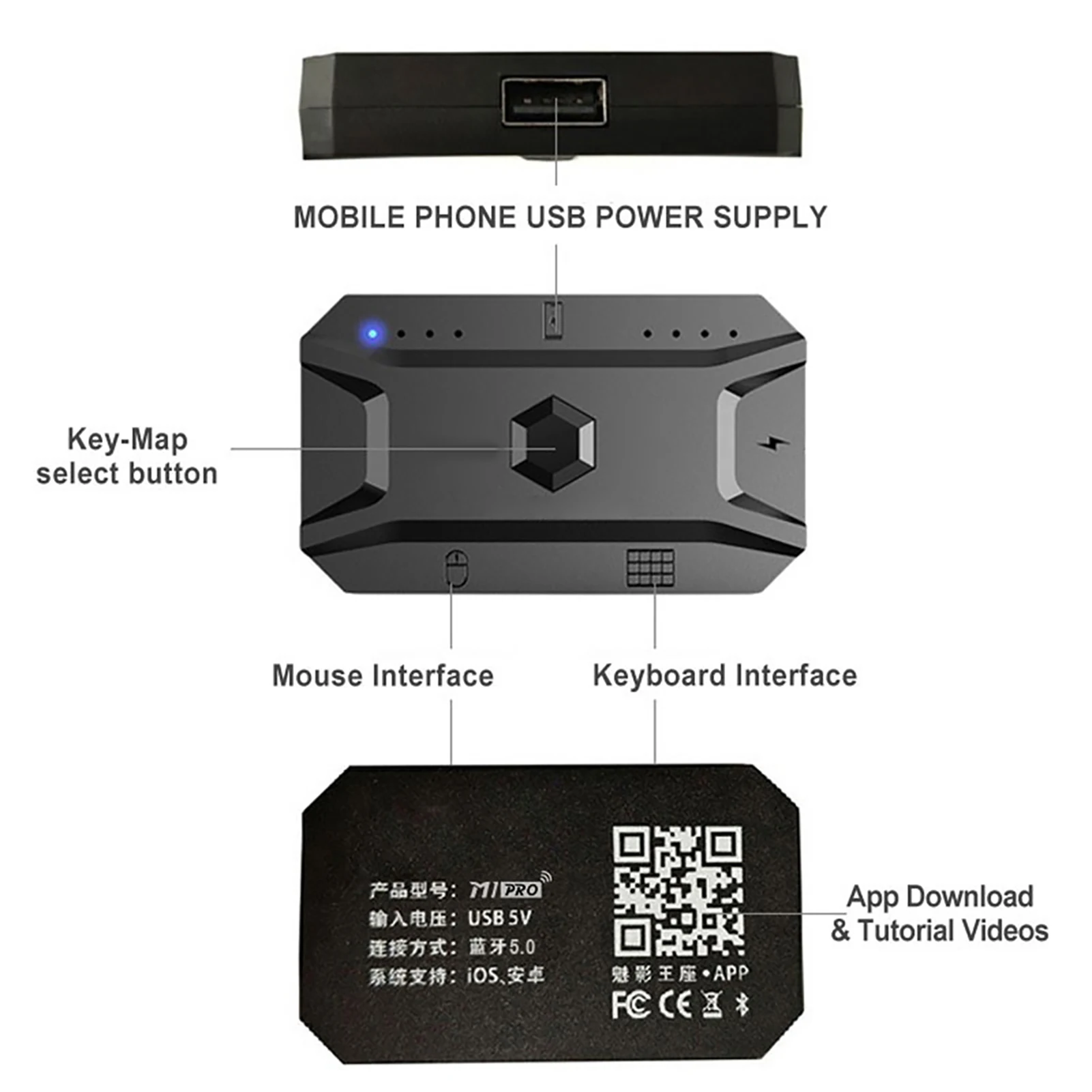 Портативный адаптер для клавиатуры и мыши M1 Pro