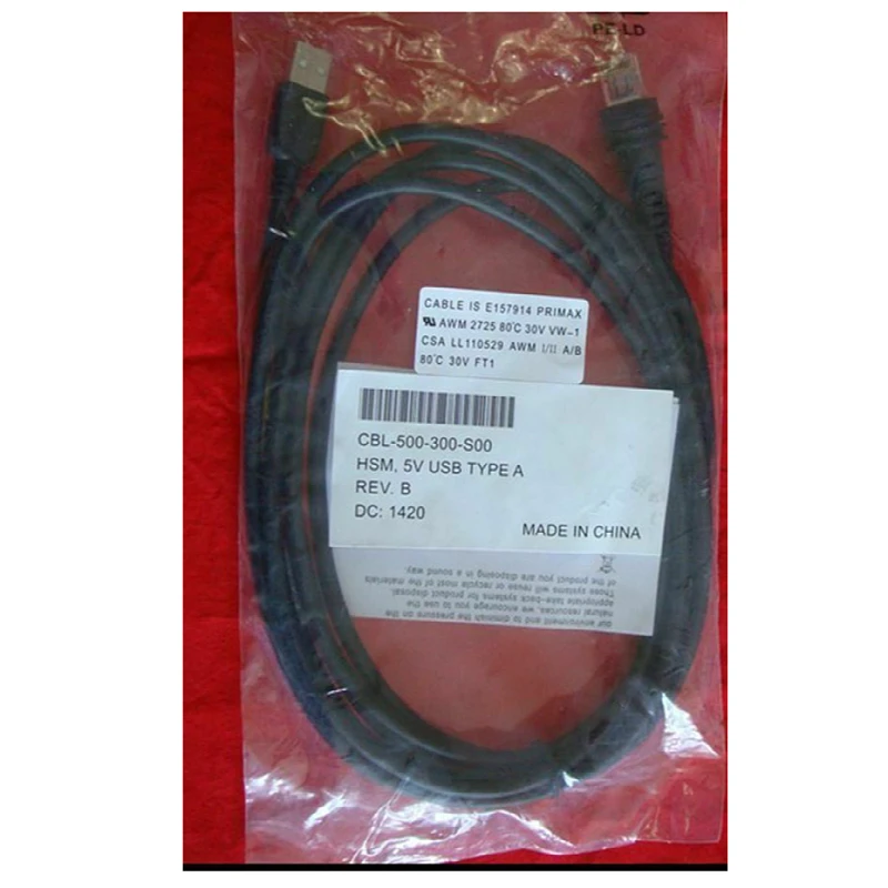 

5PCS x NEW CBL-500-300-S00 USB cable Straight 3m black Scanner Cable For Honeywell 1900g Hyperion 1300g Xenon 1200g