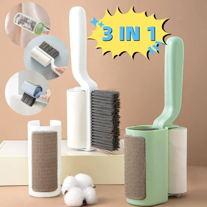 

3 In 1 Magic Laundry Brush Multifunctional Cleaning Tools Washable Pet Lint Hair Remover Gadget Detachable Bedroom Accessories
