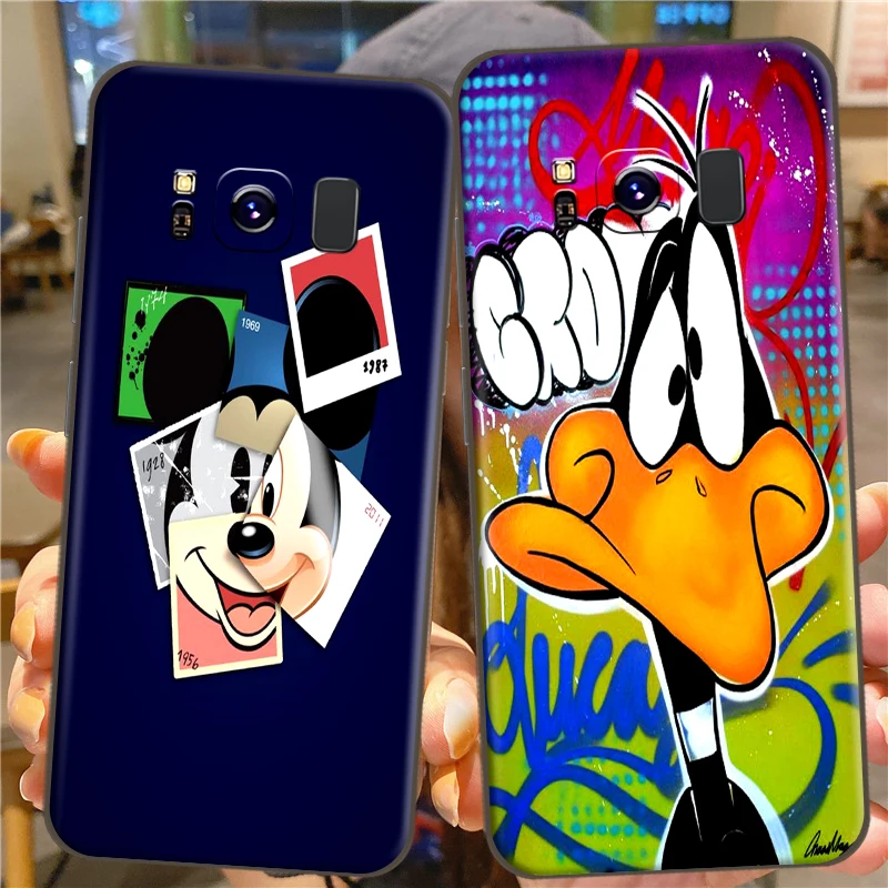 

Disney Couple Mickey Mouse For Samsung S8 S8Plus Soft Silicon Back Phone Cover Protective Black Tpu Case TPU Back