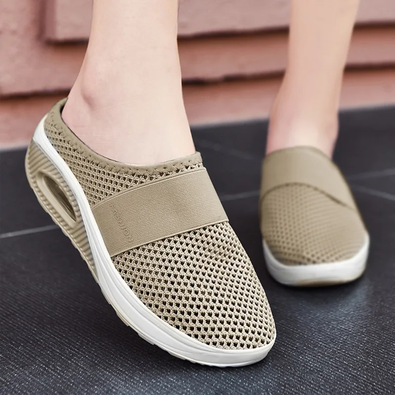 Women Wedge Slippers Premium Slippers Vintage Anti-slip Casual Female Platform Retro Shoes Plus Size Orthopedic Diabetic Sandals