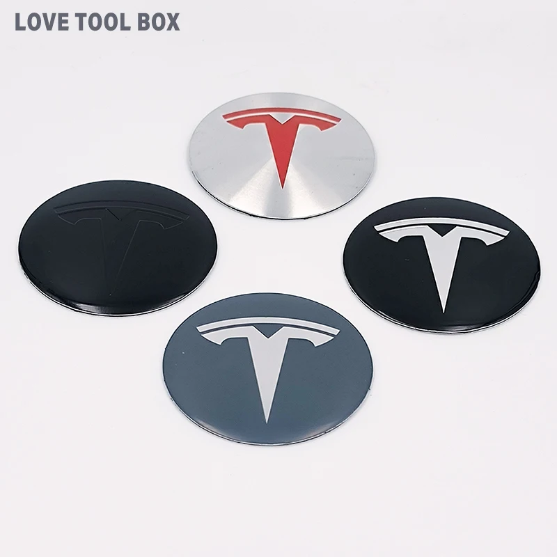 

4PCS/Lot 56MM Wheel Hub Caps Center Cover Emblems Sticker for Tesla Model 3 Y S X Multiple Colour
