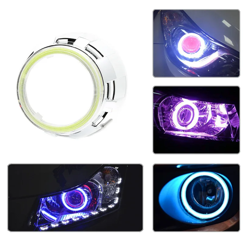 60MM 70MM 80MM 90MM 95MM 100MM 110MM 120MM COB Angel Eyes Halo Ring Car Motorcycle DRL Fog Light LED Headlight Bulb Lamp DC 12V - купить по