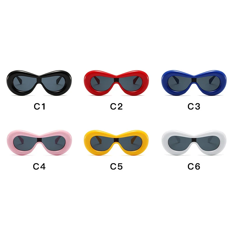 Очки солнцезащитные женские в стиле хип-хоп ярких цветов