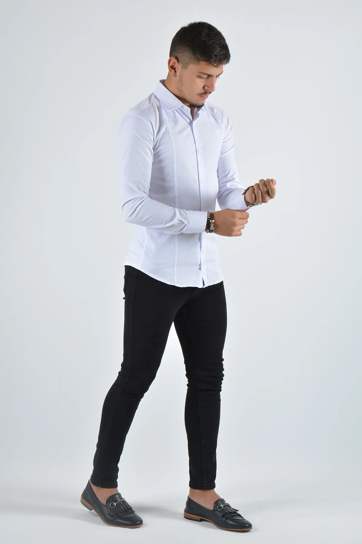 Therapy Men Men 'S Slim Fit Shirt 7Y-4300105-01 White
