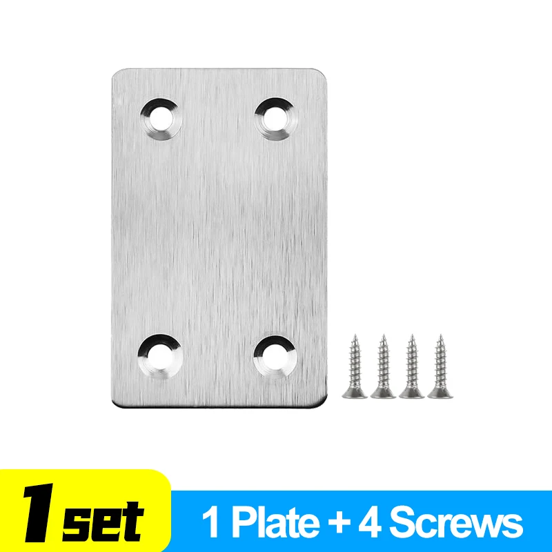 

20/1 комплектов, угловые кронштейны из нержавеющей стали, мебельные крепления, плоская пластина, соединитель, угловой код, угловая скоба для шкафа с винтами