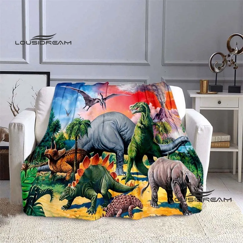 

Dinosaur Blanket cartoon animals Tyrannosaurus Flannel Blanket Adults and children 3D Printed Coverlet Sofa Camping Warm blanket