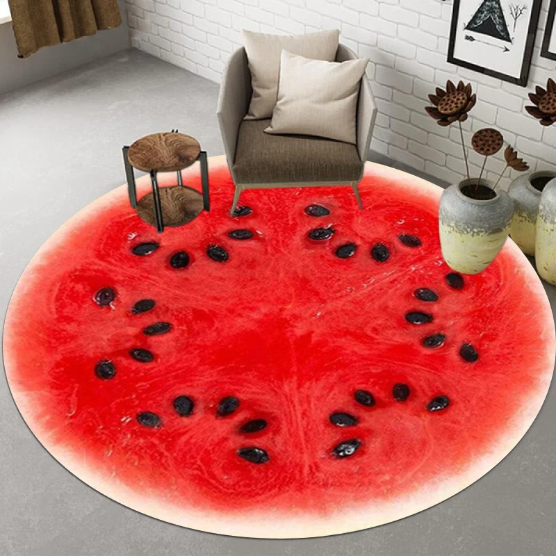 

beautiful fruit Round Carpet living Room Bedroom Rug Carpet for Living Room 3d children round rug Decorative Bedside Mat