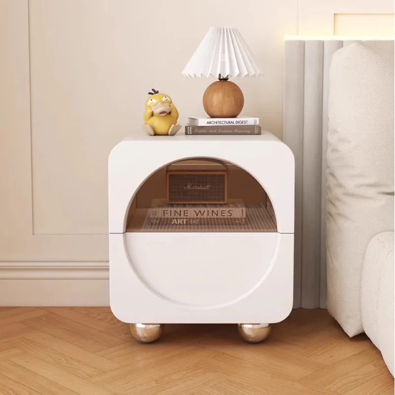 

Nordic White Nightstand Modern Girls Space Saving Bedside Tables Bedroom Mesitas De Noches Dormitorio Small Space Furnitures