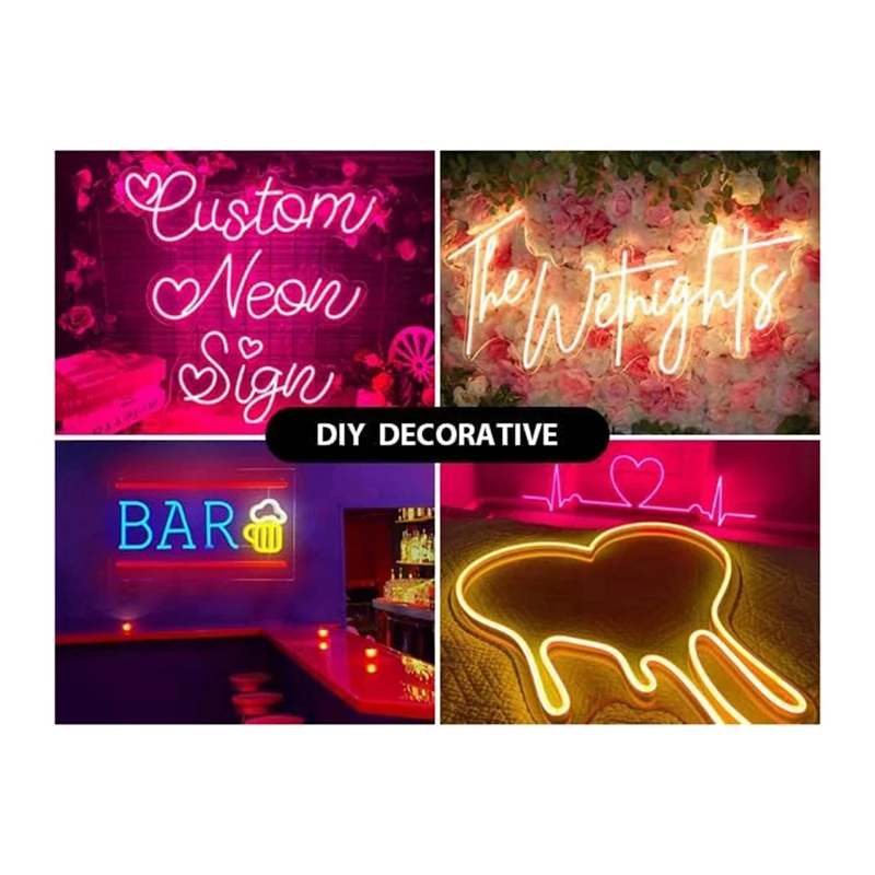 Неоновая веревка настенные кронштейны 100 шт. неоновых ламп для установки