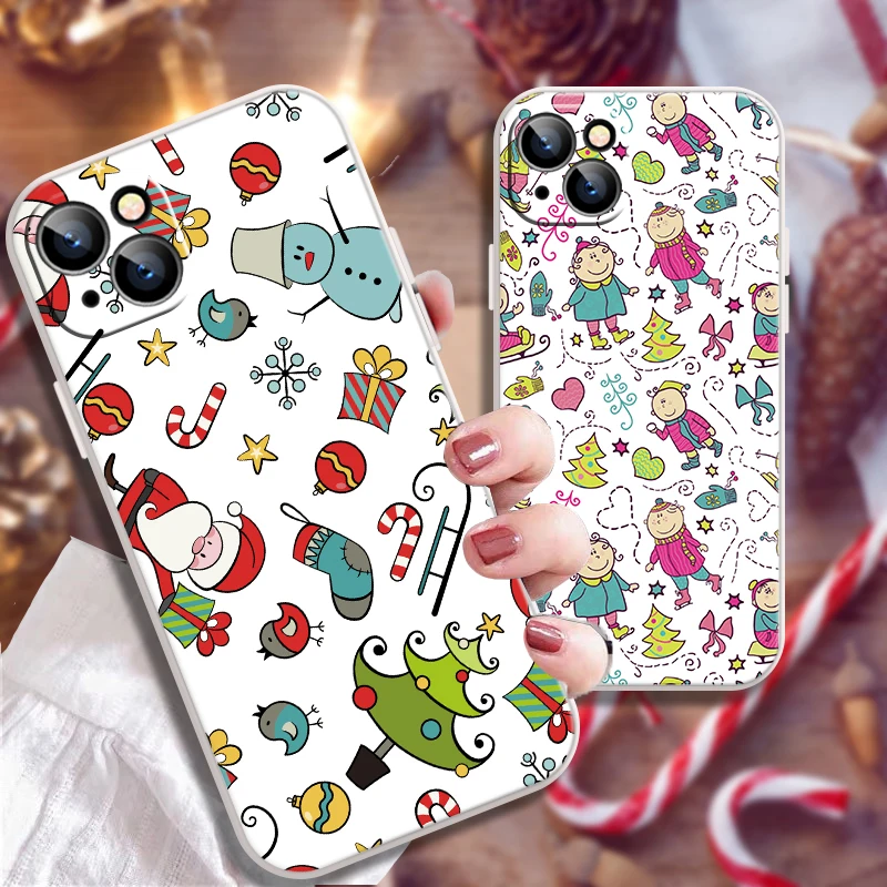 

Cute Christmas Gift Girl iPhone Case For iPhone 12 13 11 Xr Max ProMax Plus Xs 8 7 Mini 6s SE 6 X 2020 12 XR Back Funda Soft