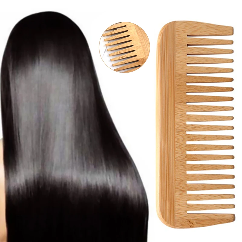 

Деревянная щетка для волос, предотвращает выпадение волос, семейная расческа, Бамбуковая щетка для волос, улучшает рост волос, Бамбуковая р...